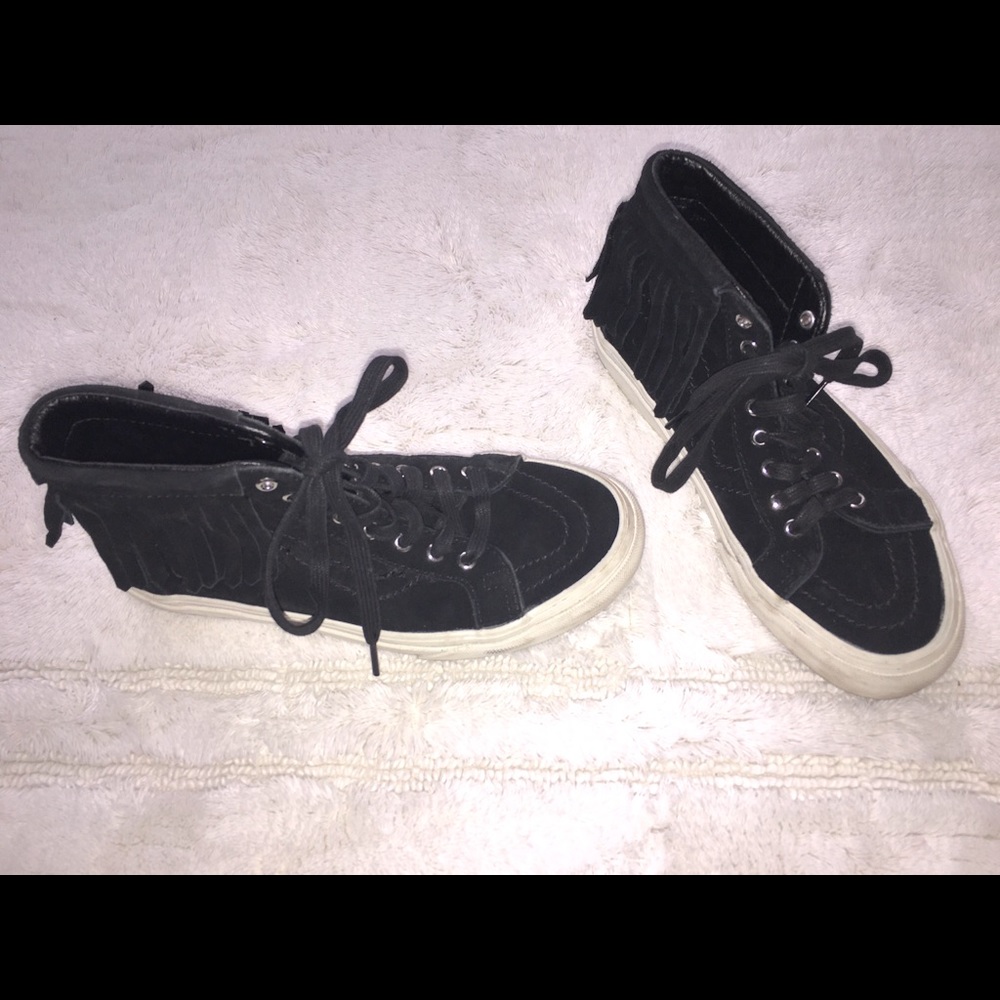 High top fringe vans